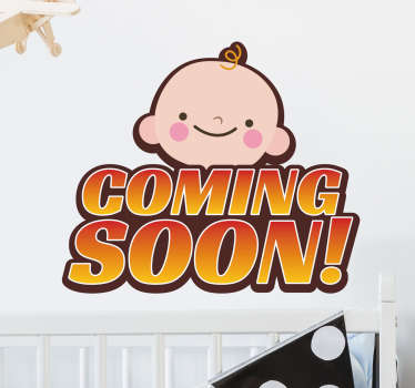 Baby Coming Soon Wall Sticker - TenStickers