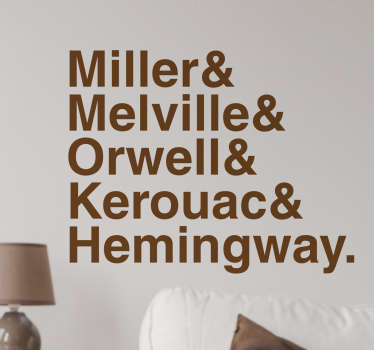 著名作家墙贴 - TenStickers