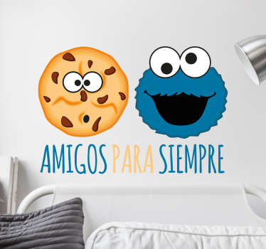 Pegatinas del Monstruo de la galletas para decorar con propiedad y alegría cualquier rincón liso de tu casa.