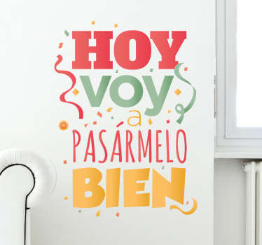 Vinilo hoy voy a pasármelo bien - TenVinilo