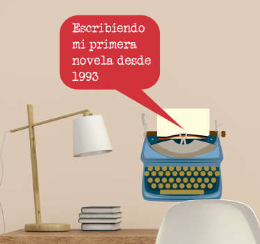 Adhesivo personalizable primera novela - TenVinilo