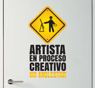 Vinilo no molestar al artista - TenVinilo