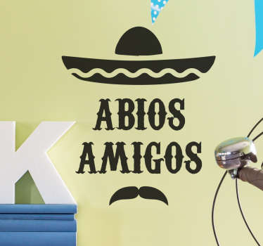 Wandtattoo Abios Amigos - TenStickers