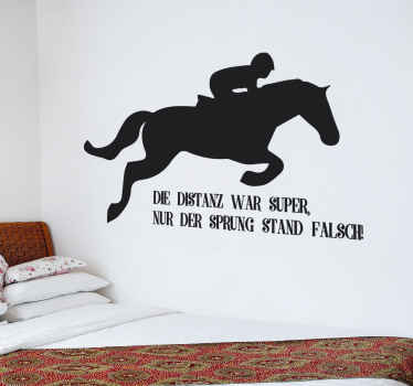 Wandtattoo Springreiten Spruch - TenStickers