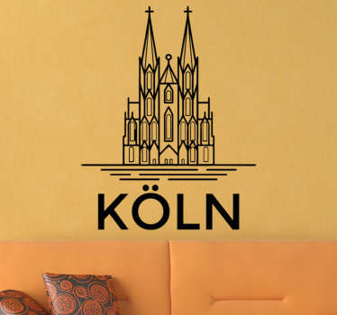 Wandtattoo Wohnzimmer Kölner Dom - TenStickers