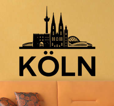 Sticker horizon Cologne monuments - TenStickers