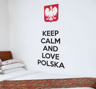 Naklejka dekoracyjna Keep Calm and Love Polska - TenStickers