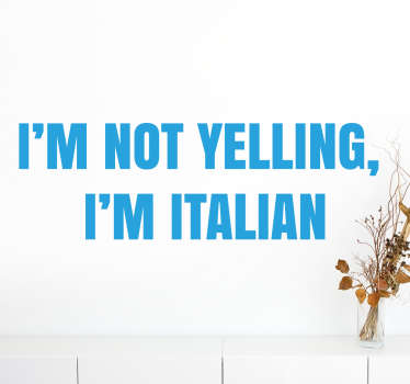 Frase adesiva not yelling - TenStickers