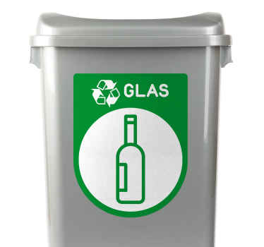 Genbrug af glas beholder wallsticker - TenStickers