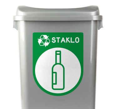 Naljepnice spremnik reciklaža stakla - TenStickers