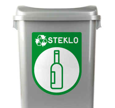 Recikliranje stekla nalepka za zabojnike - TenStickers