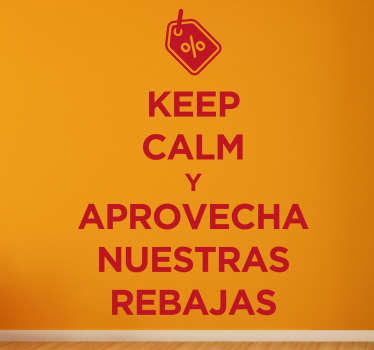 Pegatinas para tiendas rebajas keep calm - TenVinilo