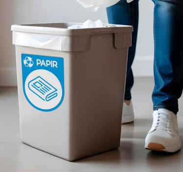 Genbrugspapir beholder wallsticker - TenStickers