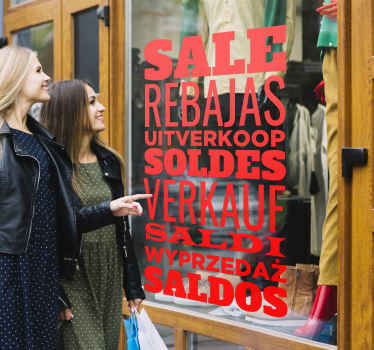 Adesivo para promoções em vários idiomas - TenStickers