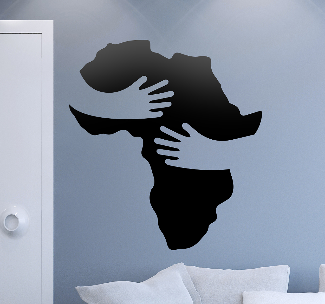 Muursticker Solidariteit Afrika knuffel