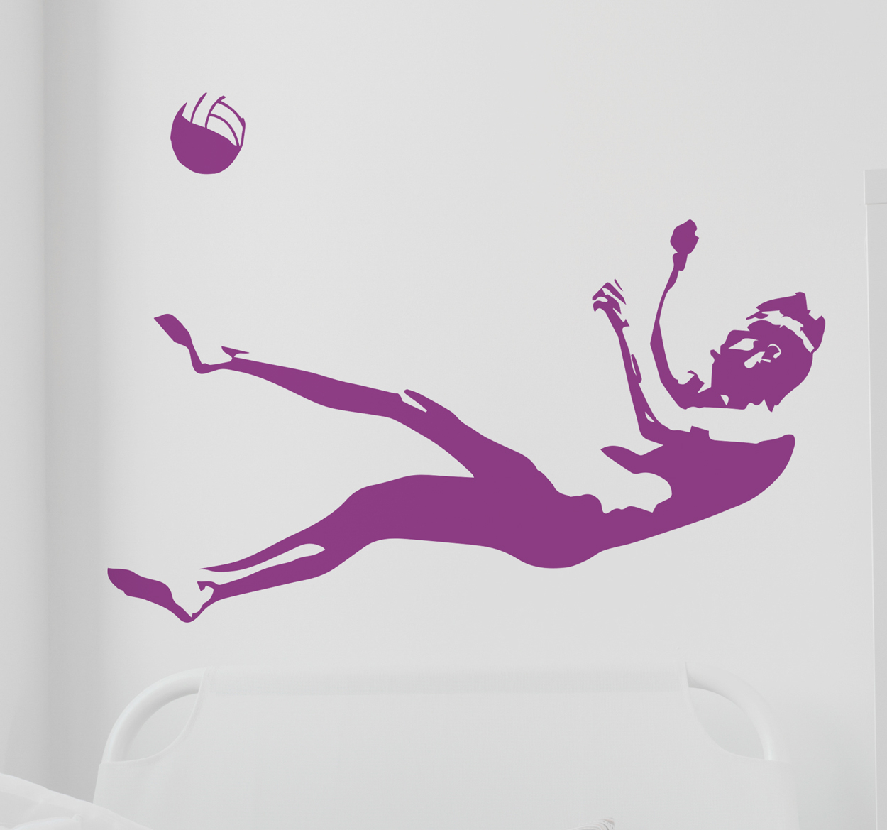 Tenstickers Muursticker volleybal speler