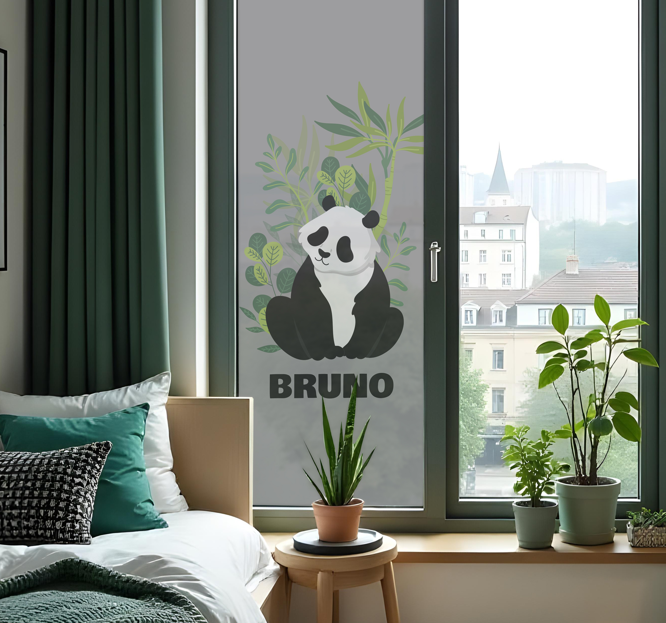 pellicola privacy finestre panda personalizzato