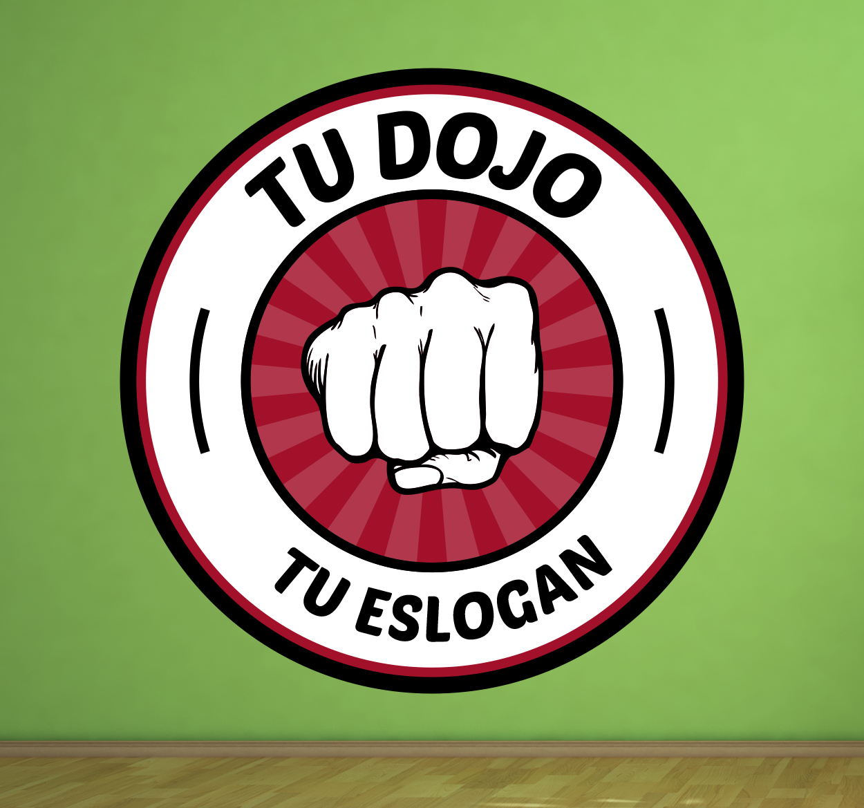 Vinilo karate dojo personalizable