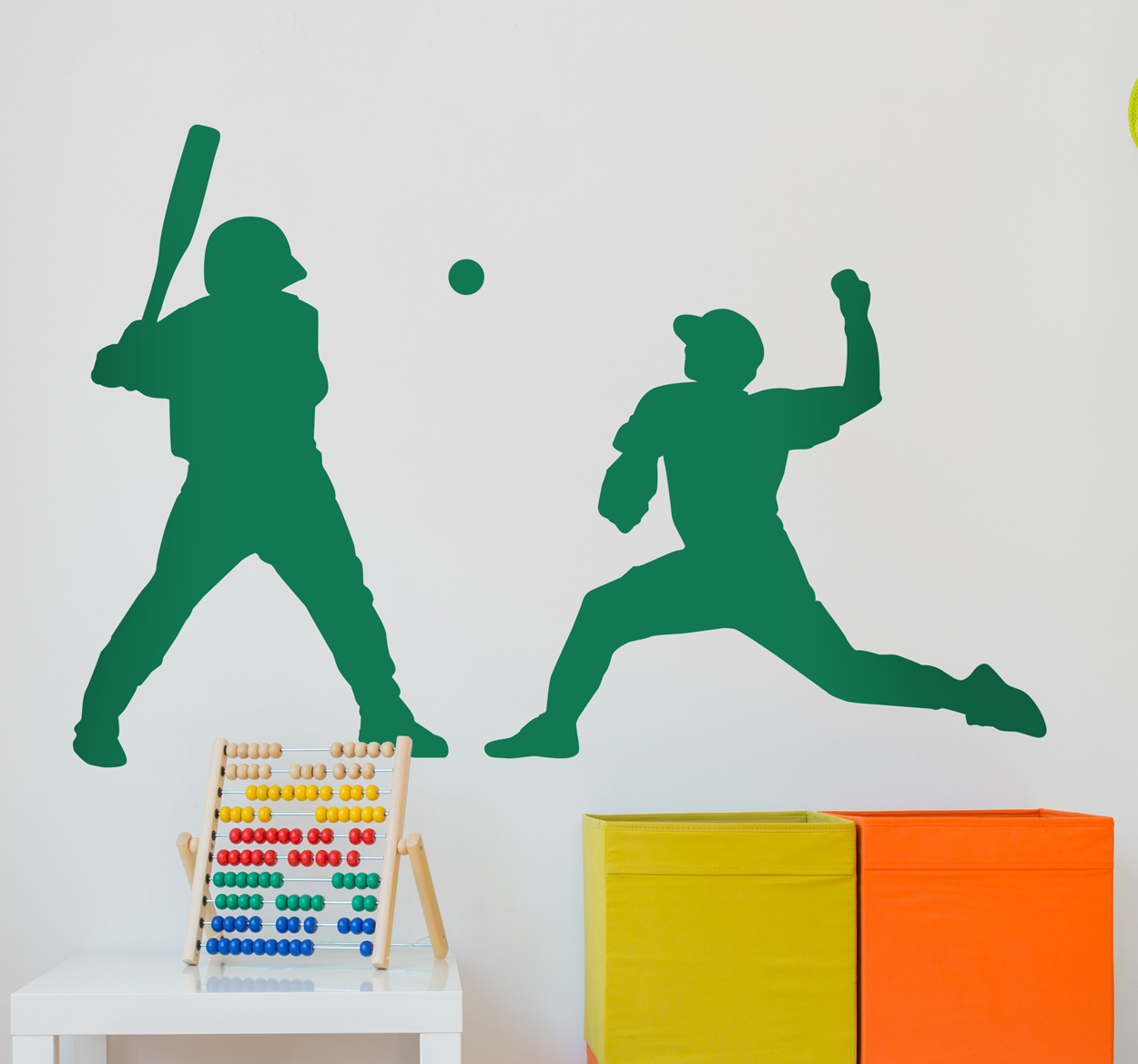 Tenstickers Muursticker sport Honkbal Pitcher en slagman