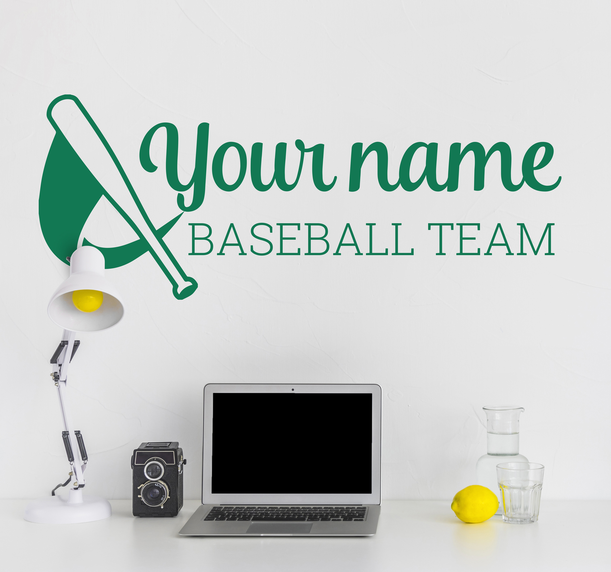 Tenstickers Personaliseerbare Sticker honkbal team