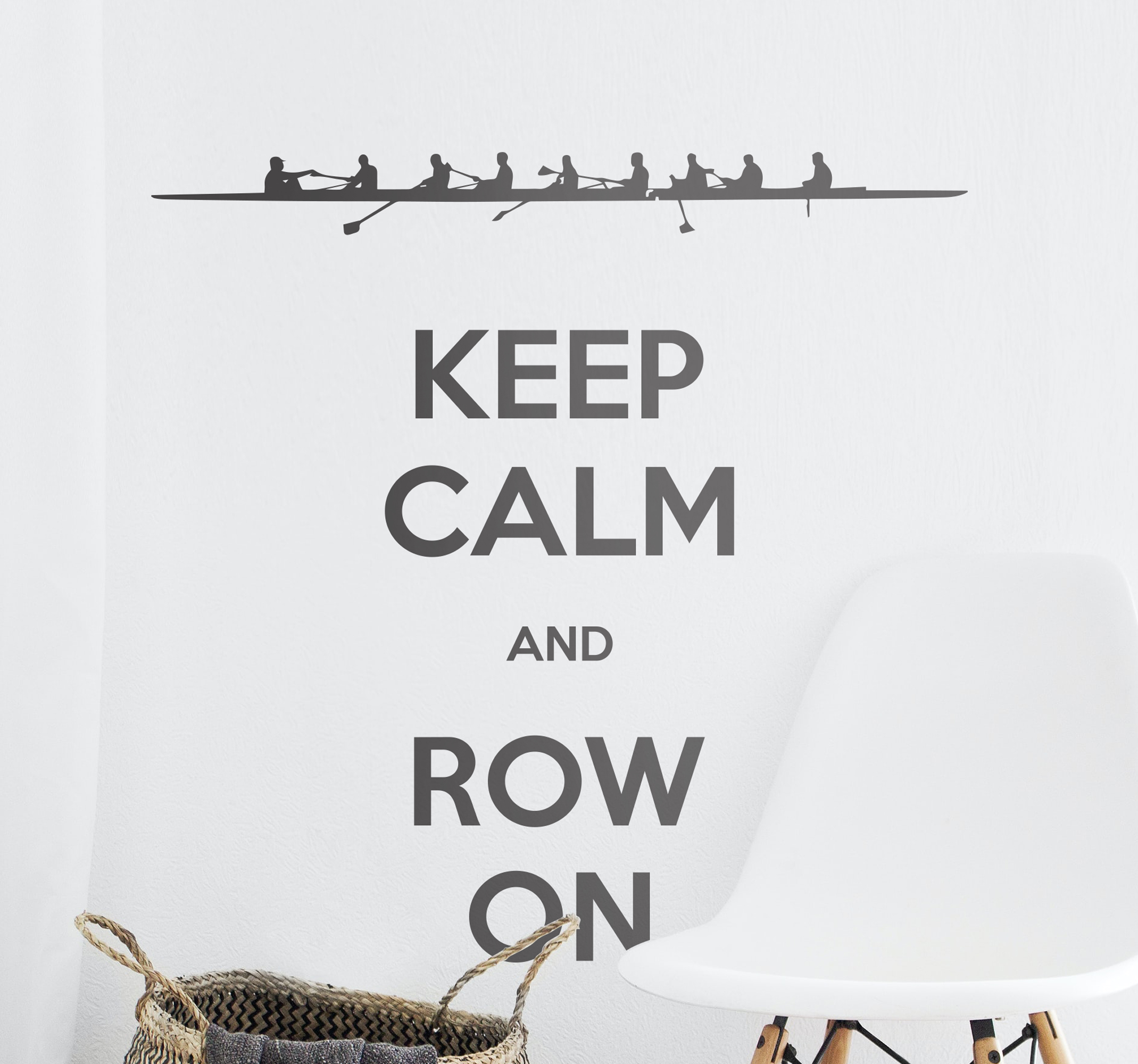 Muursticker Keep Calm and Row On