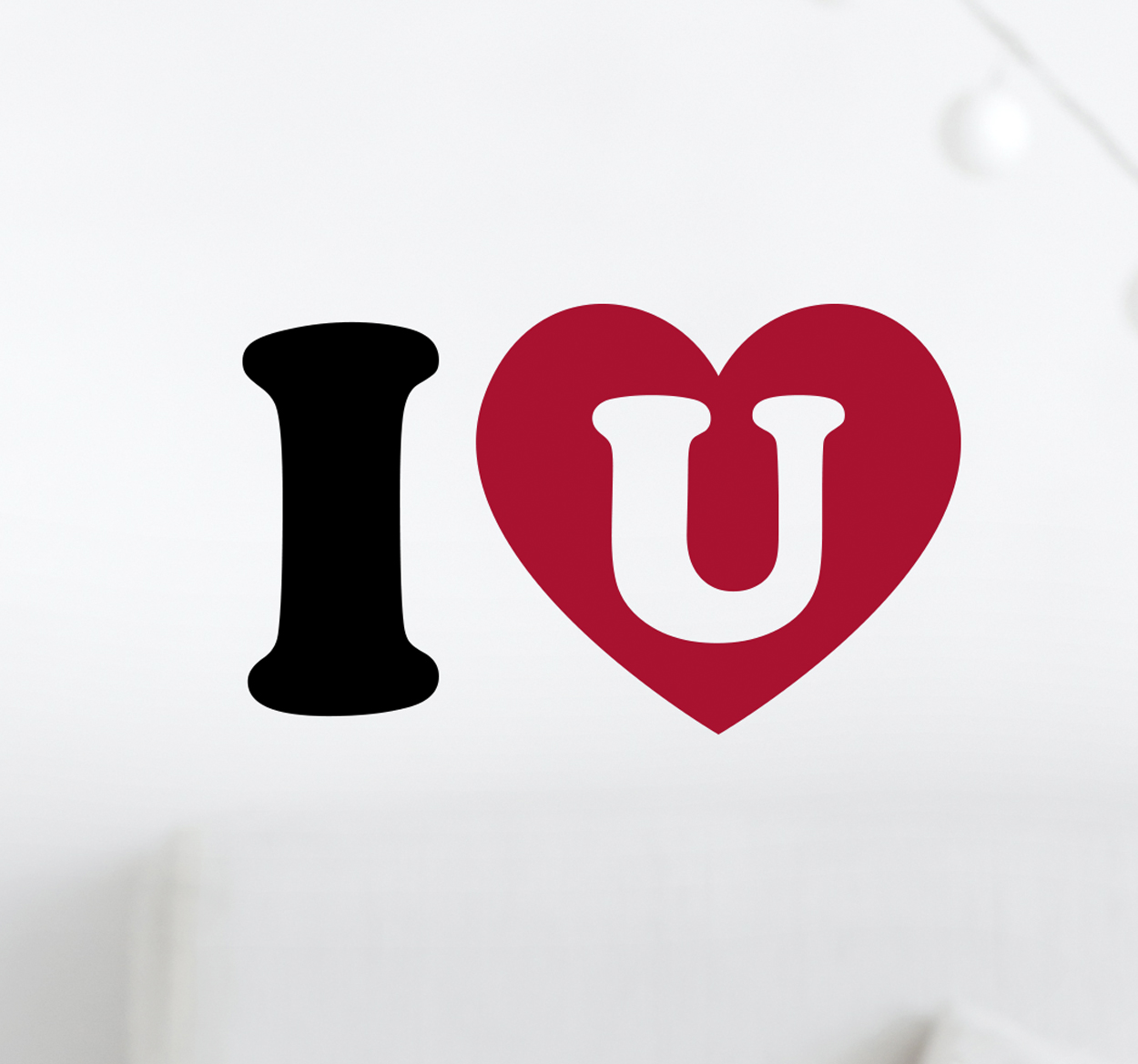 Tenstickers Muursticker I heart u