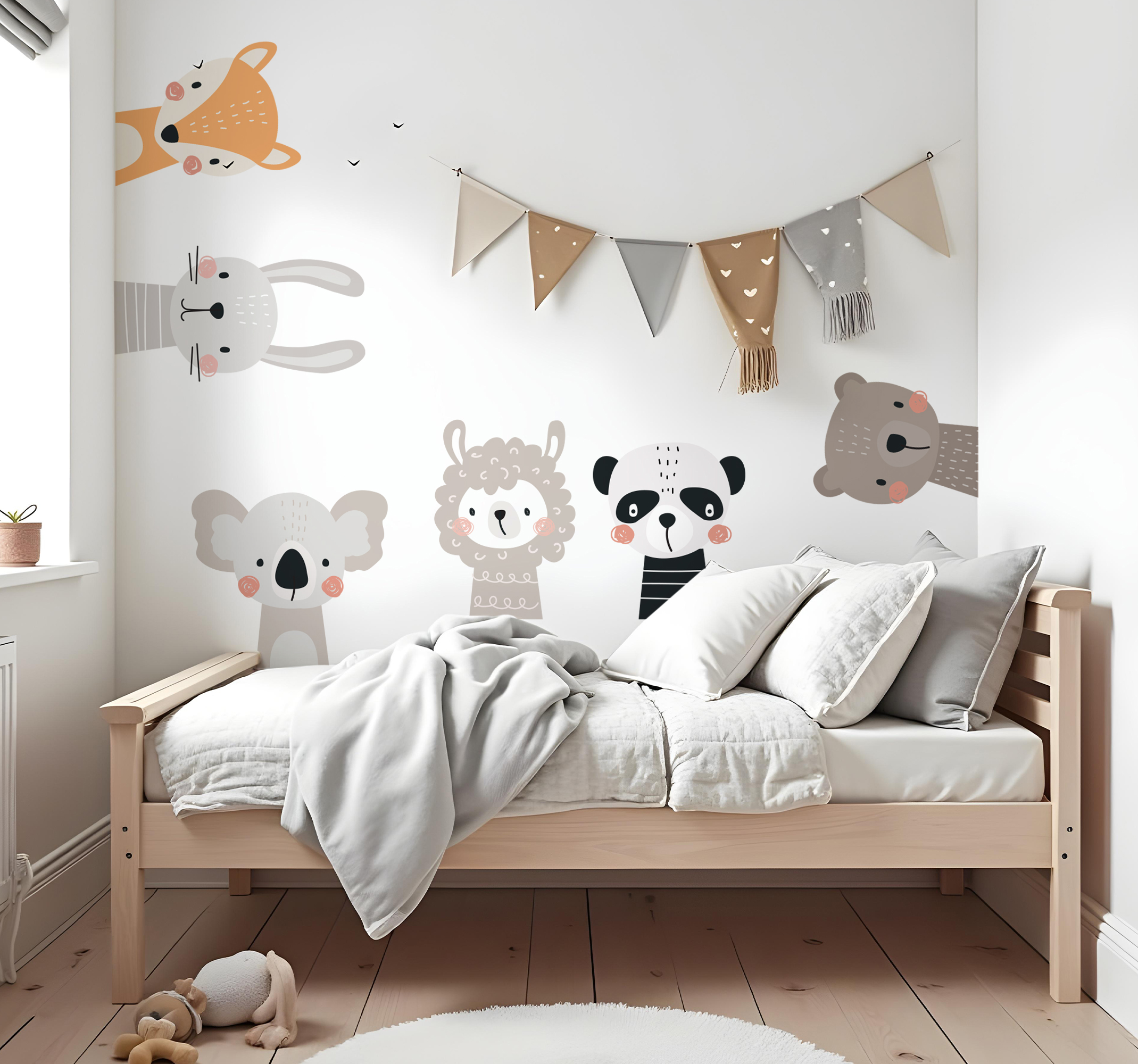 Tenstickers Scandinavische dieren roedel muursticker