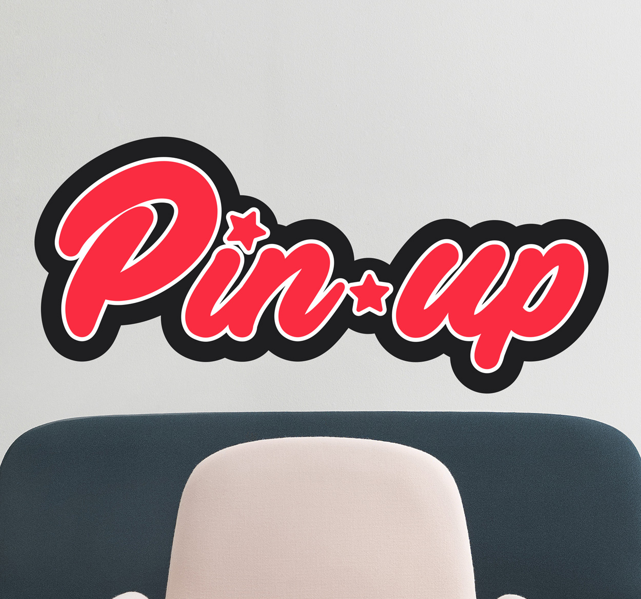 Tenstickers Muursticker retro tekst Pin-up