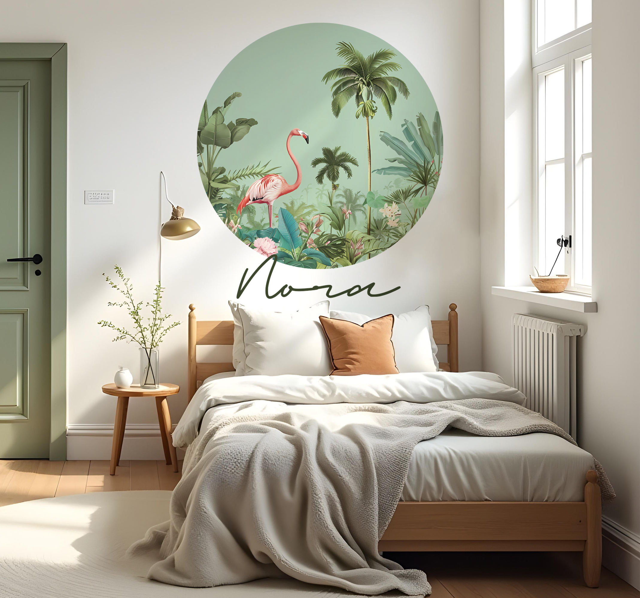 Tenstickers Cirkel tropisch paradijs muursticker