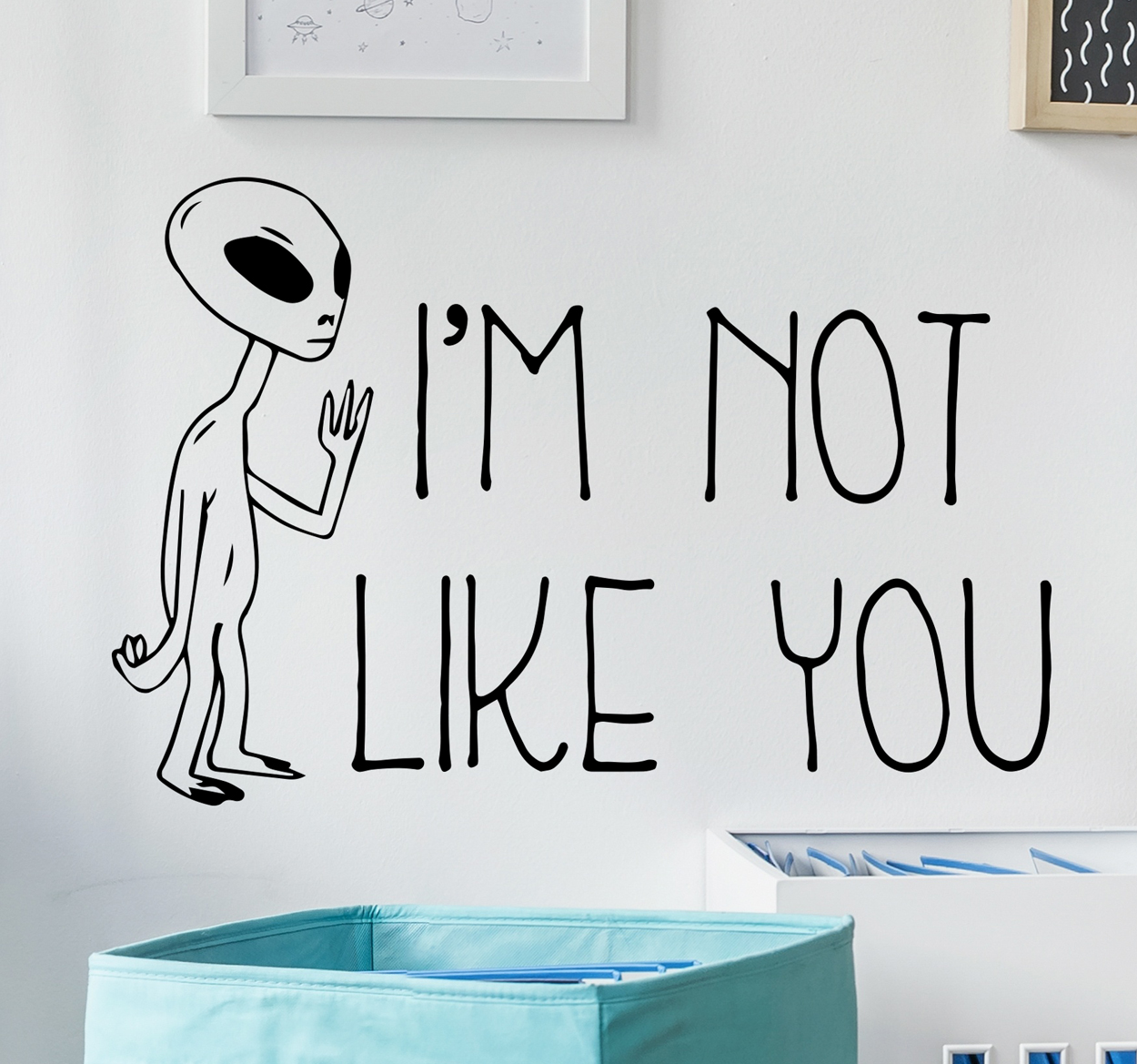 Tenstickers Muursticker Alien qoute