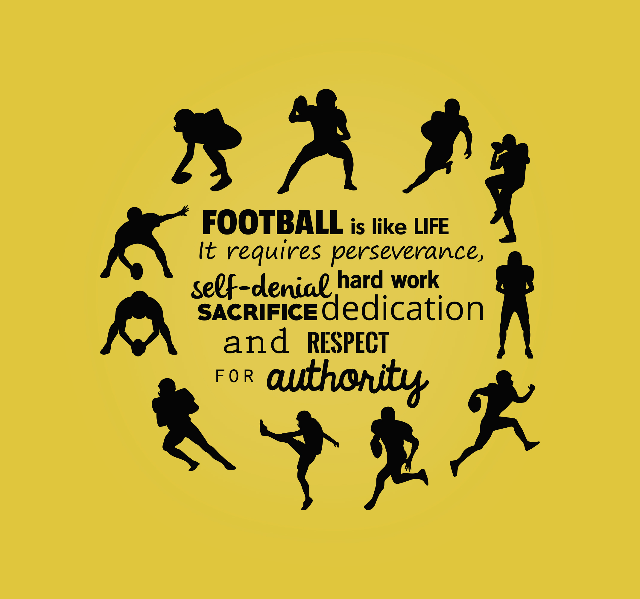 Tenstickers Sticker footbal is life