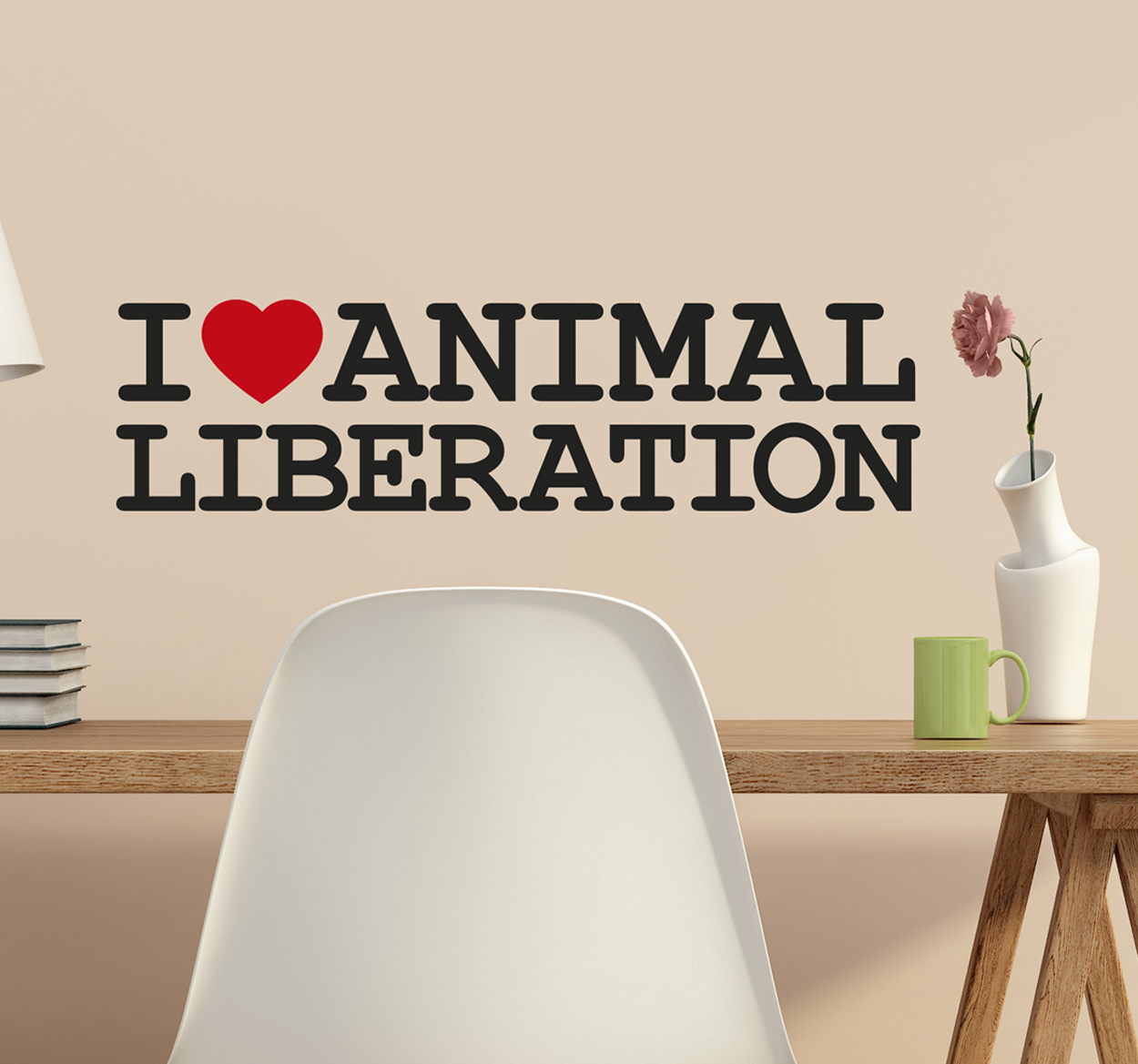 Tenstickers Muursticker animal liberation