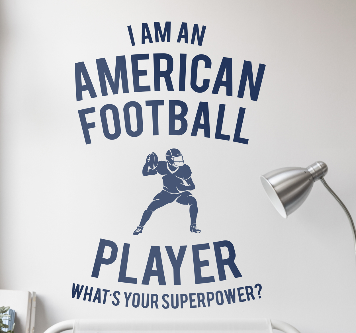 Tenstickers Muursticker American football player