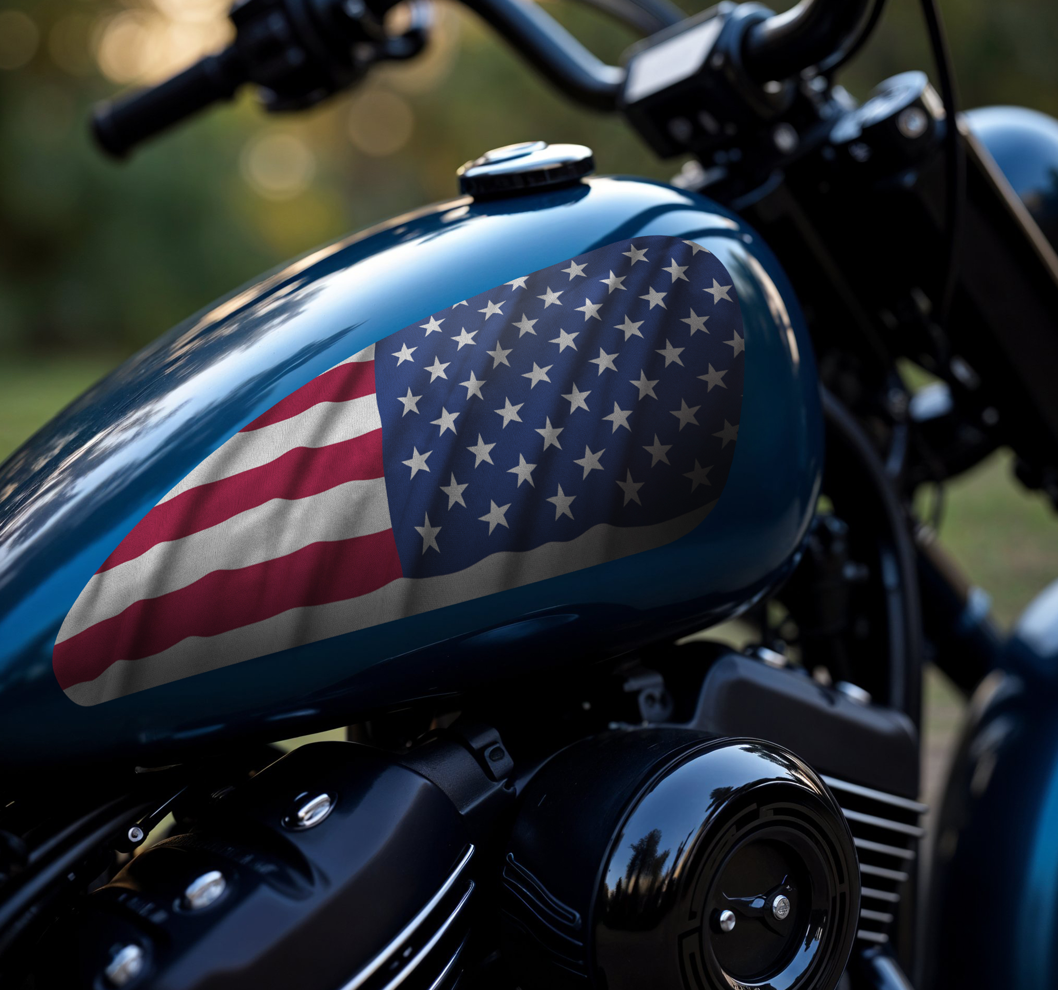 Adesivo moto bandiera usa sportster