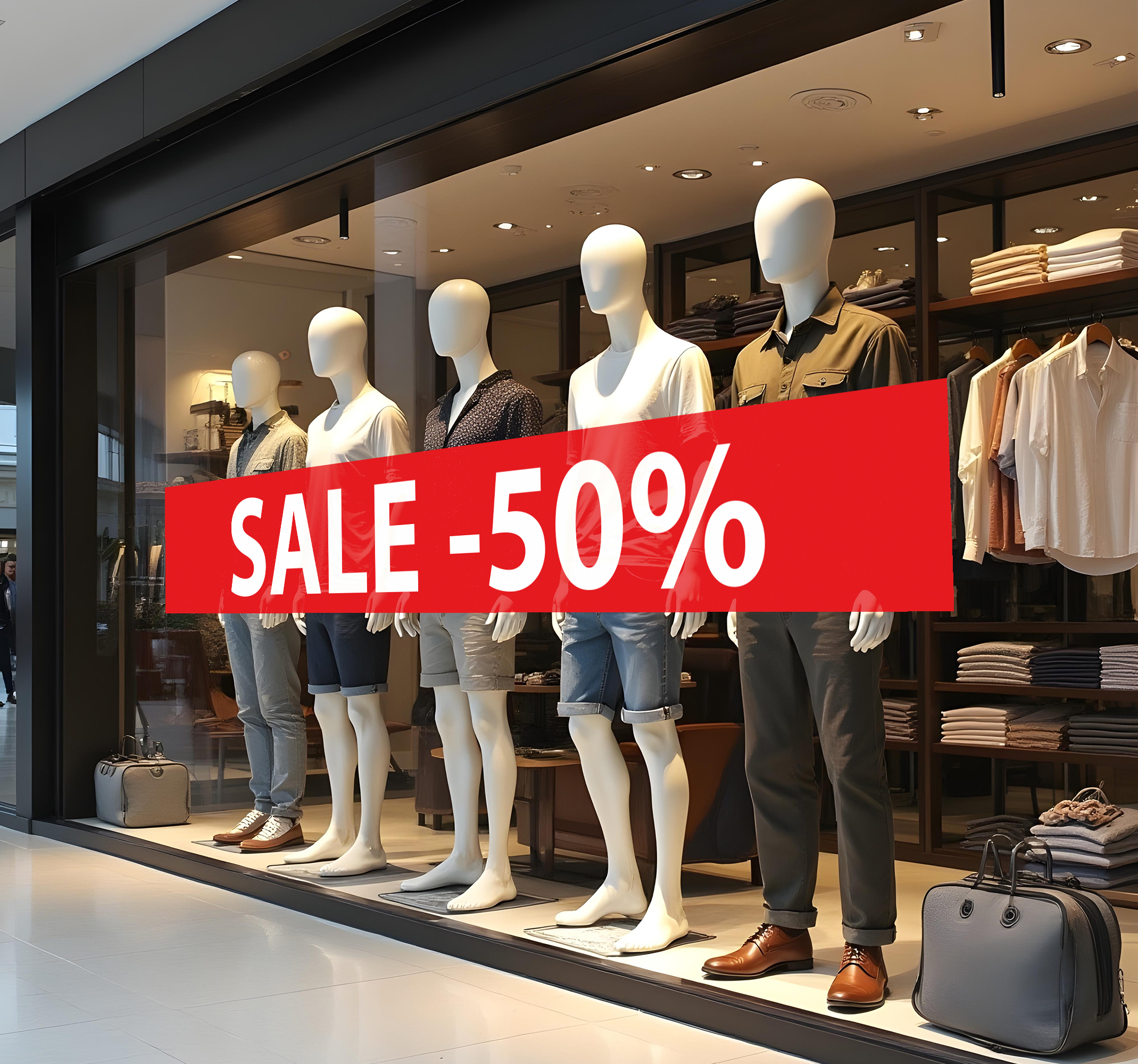Adesivo saldi sconto personalizzato