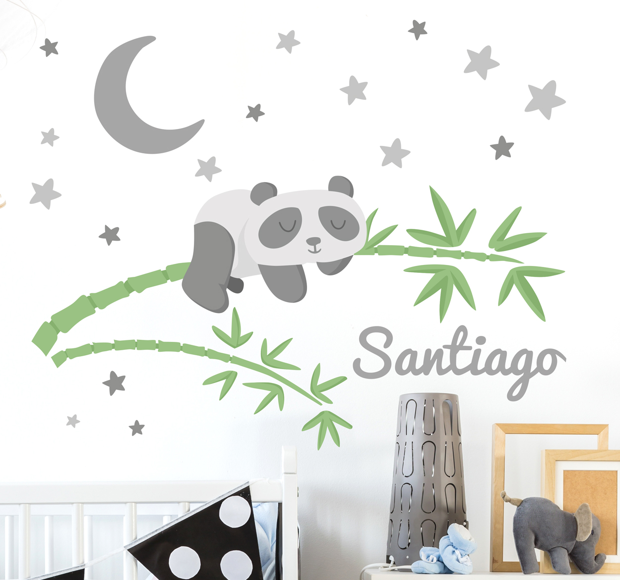 Sticker infantile personalizzabile panda