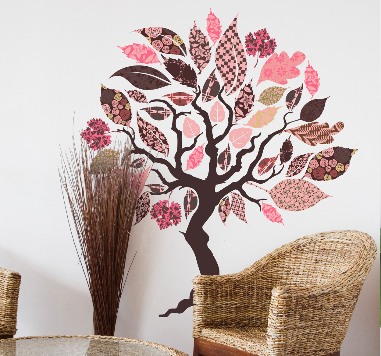 Sticker da sala albero patchwork