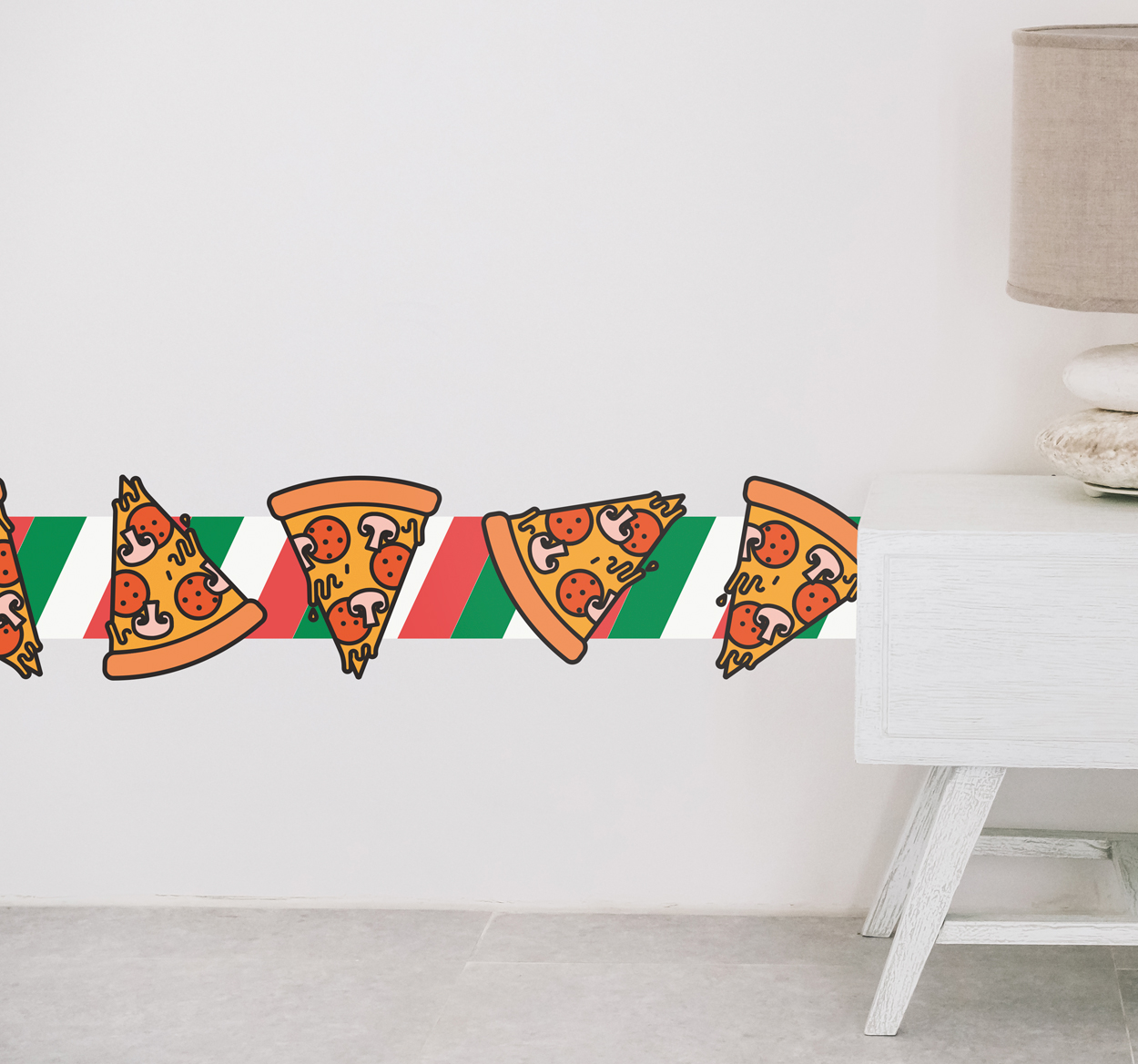 Adesivo decorativo orlatura pizza