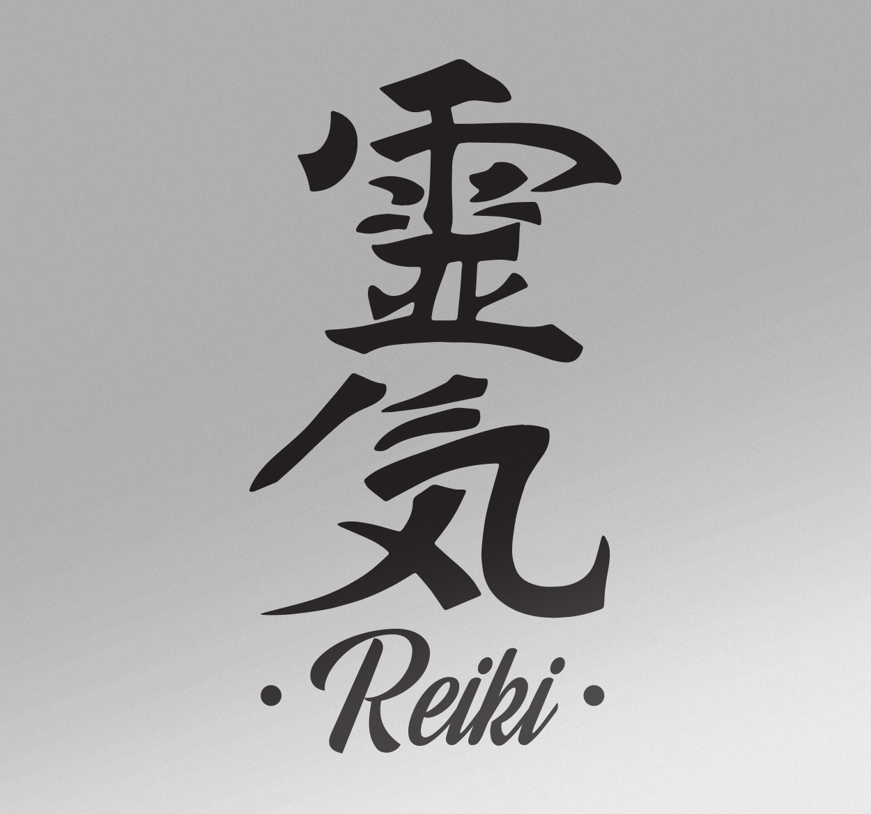 adesivo di testo cinese Reiki