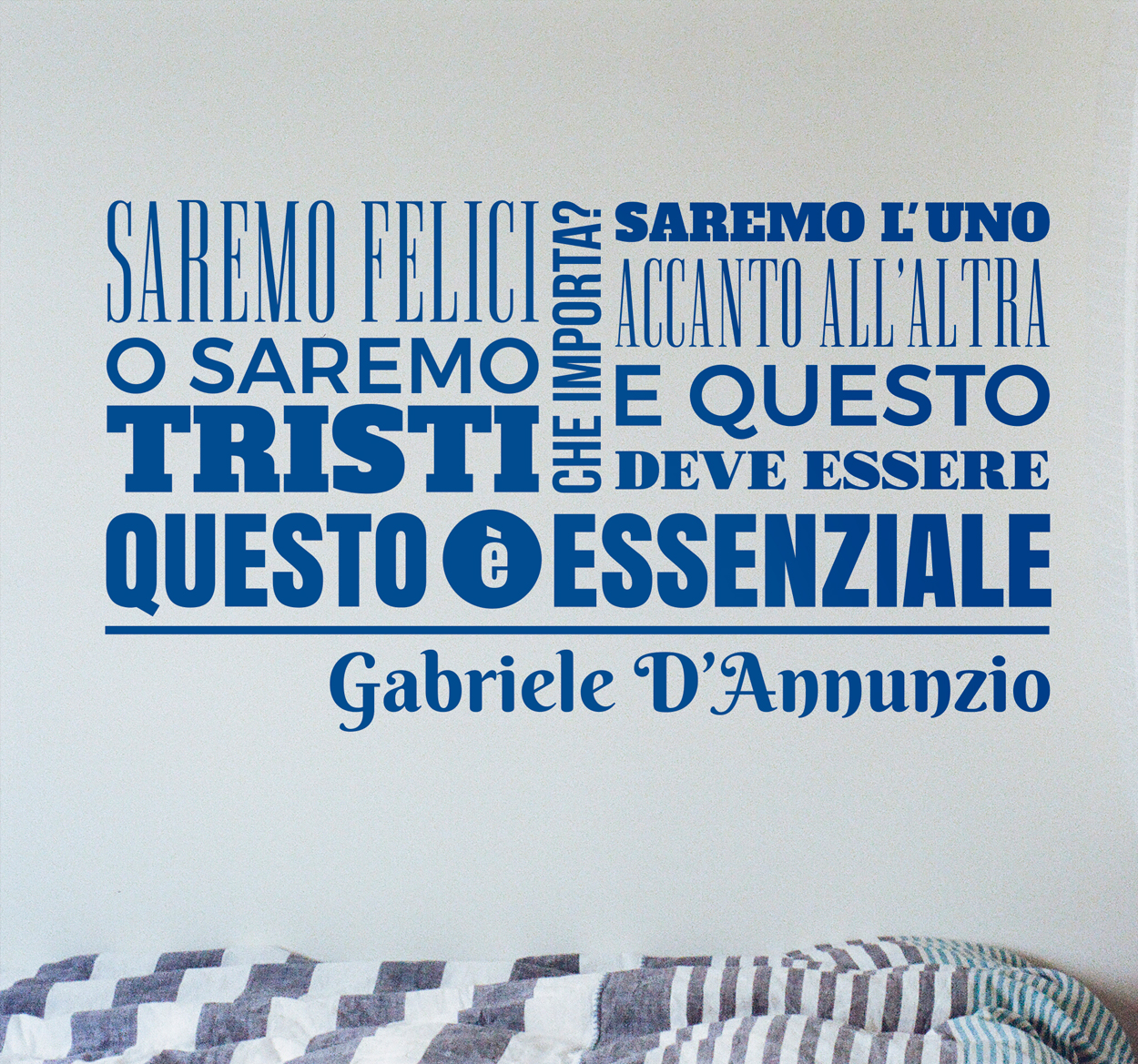 Adesivo citazione Gabriele D'Annunzio