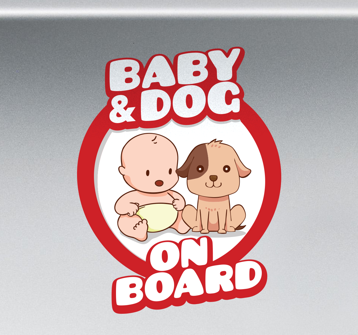 Sticker baby dog on board