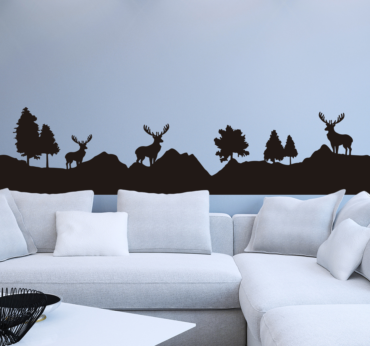 Tenstickers Muursticker winters landschap