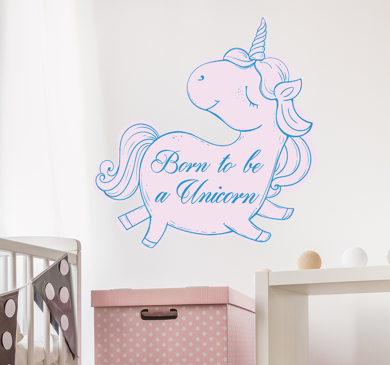 Tenstickers Muursticker born to be a unicorn