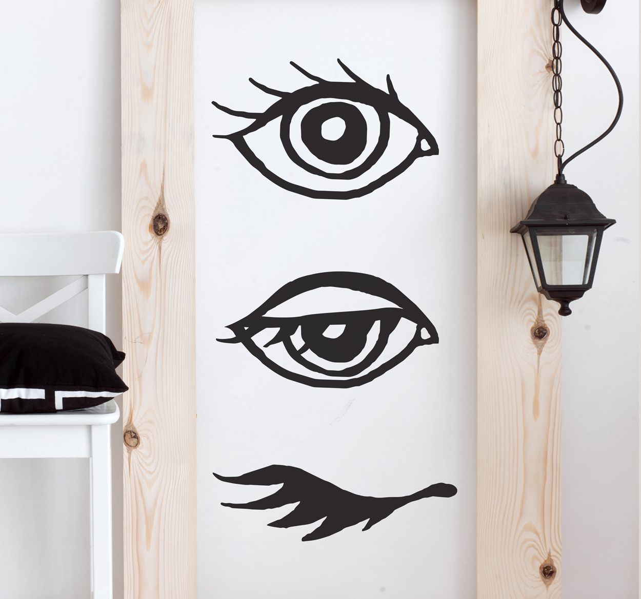 Deursticker sluitend oog
