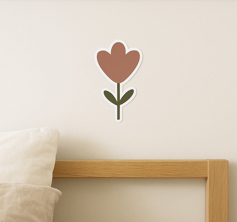 Tenstickers Kleine bloemen pastelkleuren muursticker