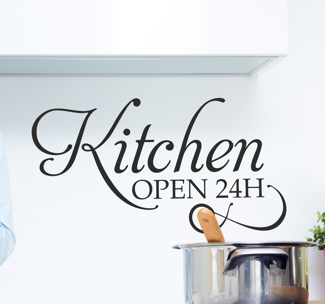 Adesivo decorativo Kitchen Open 24H