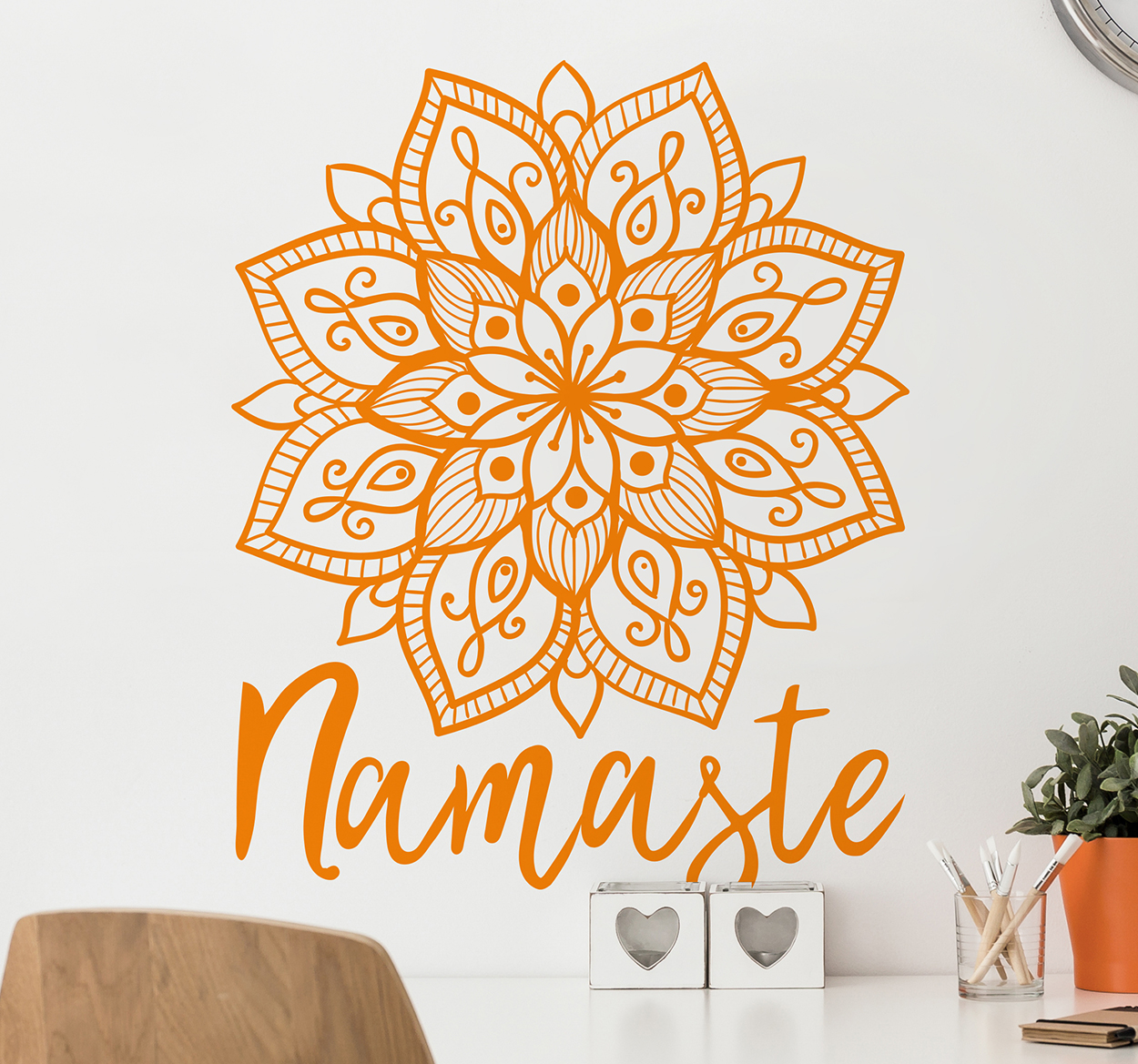 Tenstickers Bloemen mandala sticker namaste