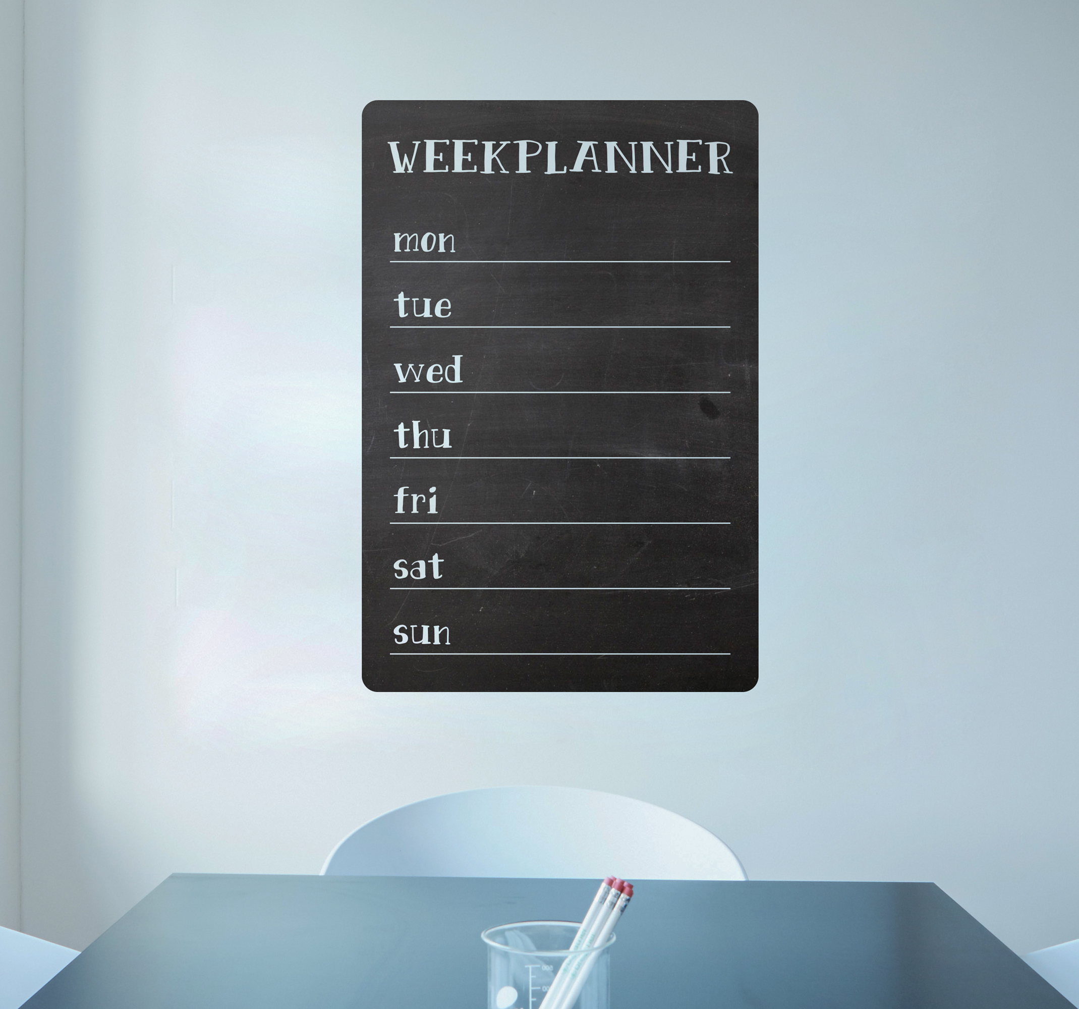 Tenstickers Weekplanner sticker krijtbord