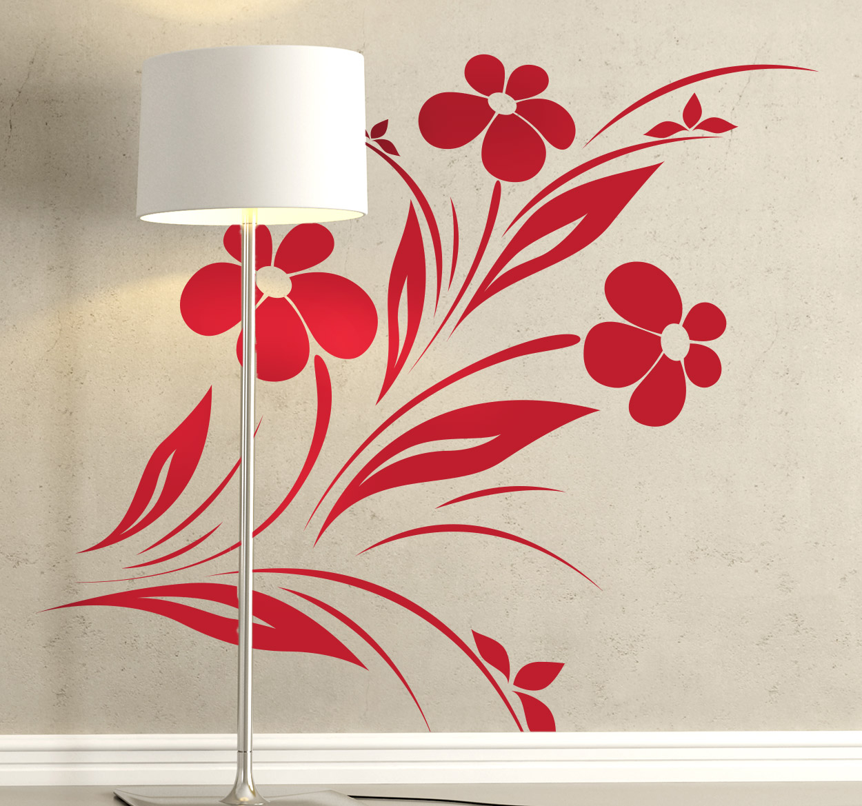 Tenstickers Sticker modern bloemen