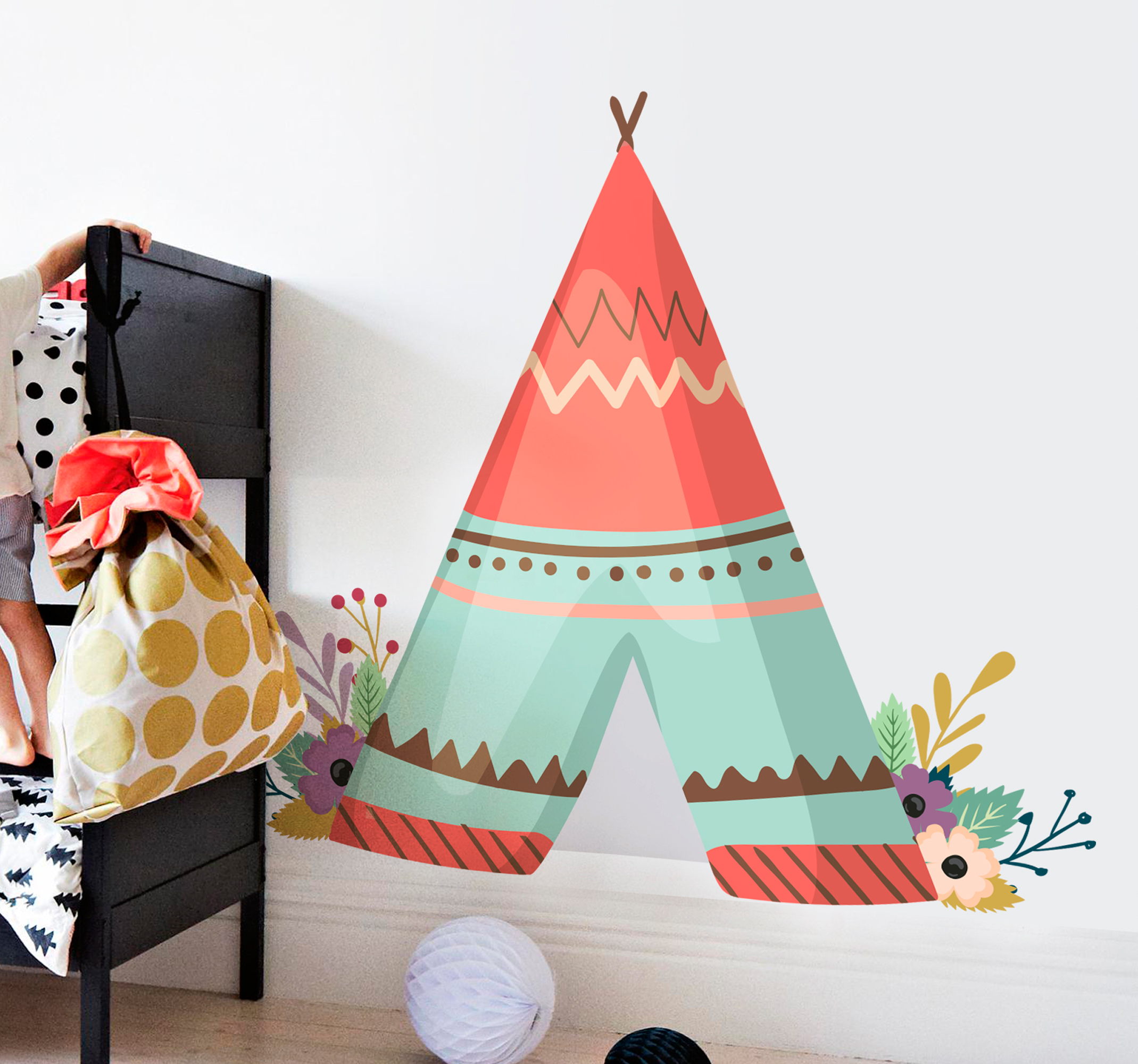 Tenstickers Muursticker tipi tent